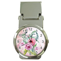 Flowers And Leaves In Soft Purple Colors Money Clip Watches by FantasyWorld7