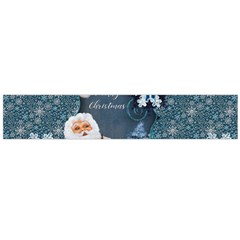 Funny Santa Claus With Snowman Large Flano Scarf  by FantasyWorld7