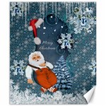 Funny Santa Claus With Snowman Canvas 8  x 10  8.15 x9.66  Canvas - 1