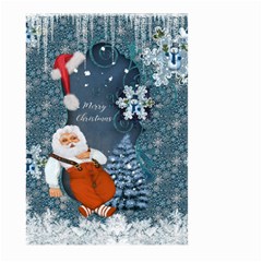 Funny Santa Claus With Snowman Large Garden Flag (two Sides) by FantasyWorld7