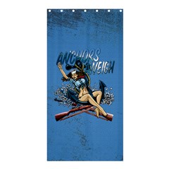 Navy Anchor s Aweigh Pinup Girl Shower Curtain 36  X 72  (stall) by Bigfootshirtshop