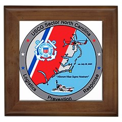 Coast Guard Sector North Carolina  Framed Tiles by Bigfootshirtshop