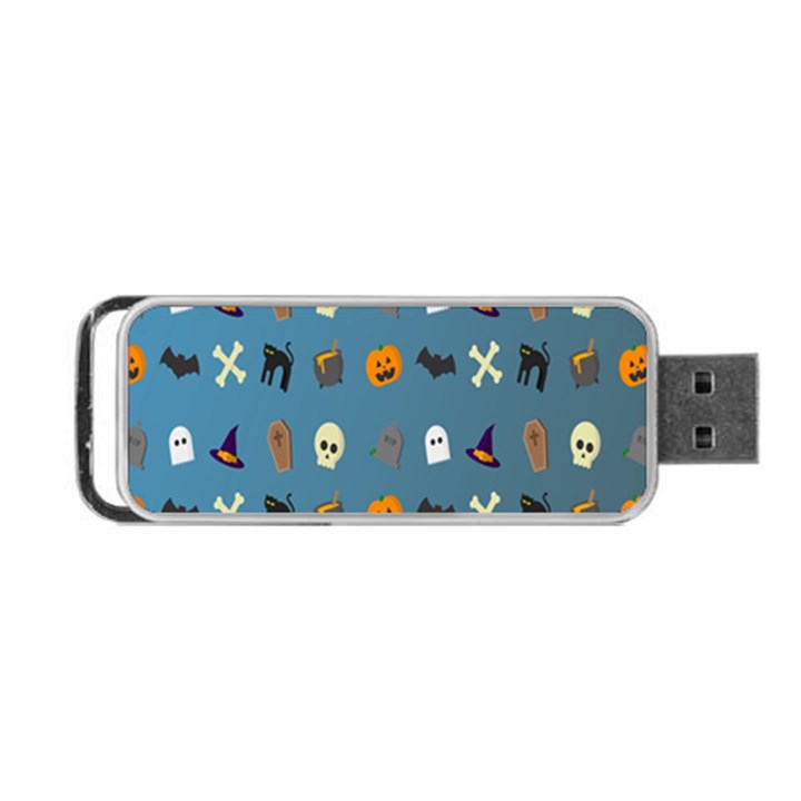 Halloween Cats Pumpkin Pattern Bat Portable USB Flash (One Side)