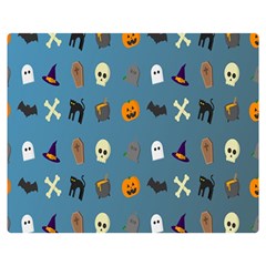 Halloween Cats Pumpkin Pattern Bat Double Sided Flano Blanket (medium)  by Celenk