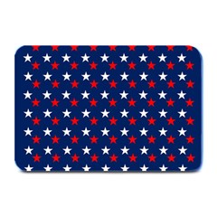 Patriotic Red White Blue Stars Blue Background Plate Mats by Celenk
