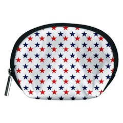 Patriotic Red White Blue Stars Usa Accessory Pouches (medium)  by Celenk