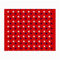 Patriotic Red White Blue Usa Small Glasses Cloth (2-side) by Celenk