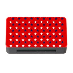 Patriotic Red White Blue Usa Memory Card Reader With Cf by Celenk