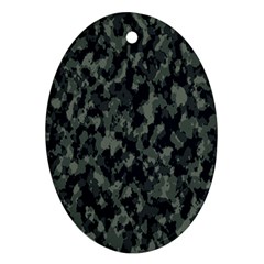 Camouflage Tarn Military Texture Ornament (oval) by Celenk