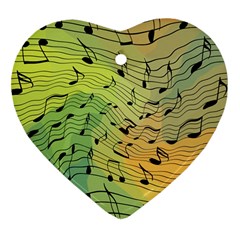 Music Notes Ornament (heart) by linceazul