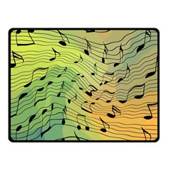 Music Notes Fleece Blanket (small) by linceazul