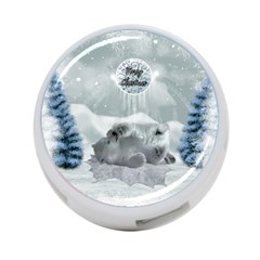 Cute Polar Bear Baby, Merry Christmas 4-Port USB Hub (Two Sides) 