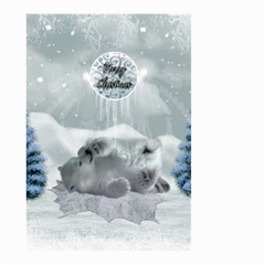 Cute Polar Bear Baby, Merry Christmas Small Garden Flag (Two Sides)