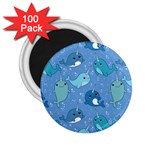 Cute Narwhal Pattern 2.25  Magnets (100 pack)  Front