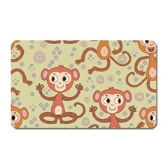 Cute Cartoon Monkeys Pattern Magnet (rectangular) by Bigfootshirtshop