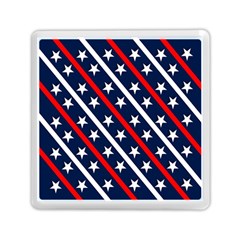 Patriotic Red White Blue Stars Memory Card Reader (Square) 