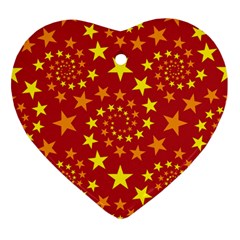 Star Stars Pattern Design Ornament (heart)