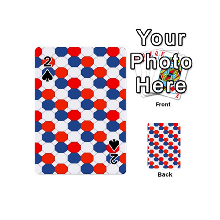 Geometric Design Red White Blue Playing Cards 54 (Mini) 