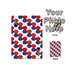 Geometric Design Red White Blue Playing Cards 54 (Mini)  Front - Spade3