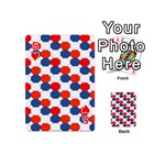 Geometric Design Red White Blue Playing Cards 54 (Mini)  Front - Heart5