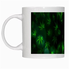 Bokeh Background Texture Marijuana White Mugs by Celenk