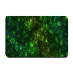 Bokeh Background Texture Marijuana Small Doormat  by Celenk
