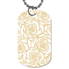 Yellow Peonies Dog Tag (two Sides) by NouveauDesign