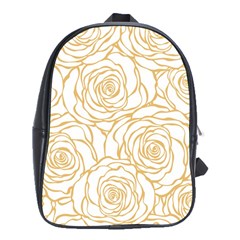 Yellow Peonies School Bag (xl) by NouveauDesign