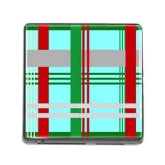 Christmas Plaid Backgrounds Plaid Memory Card Reader (square) by Celenk