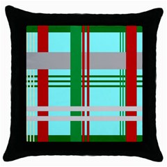 Christmas Plaid Backgrounds Plaid Throw Pillow Case (black)