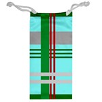 Christmas Plaid Backgrounds Plaid Jewelry Bag Back