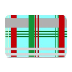 Christmas Plaid Backgrounds Plaid Plate Mats by Celenk