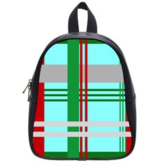 Christmas Plaid Backgrounds Plaid School Bag (small) by Celenk