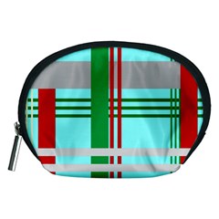 Christmas Plaid Backgrounds Plaid Accessory Pouches (medium)  by Celenk