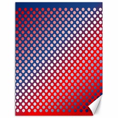 Dots Red White Blue Gradient Canvas 18  X 24  