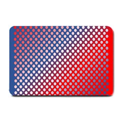 Dots Red White Blue Gradient Small Doormat  by Celenk