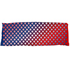 Dots Red White Blue Gradient Body Pillow Case Dakimakura (two Sides) by Celenk