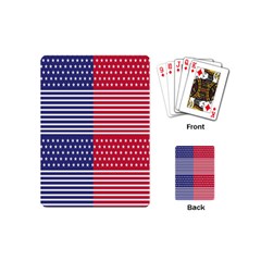 American Flag Patriot Red White Playing Cards (mini)  by Celenk