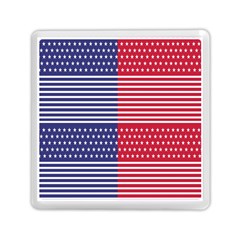 American Flag Patriot Red White Memory Card Reader (square)  by Celenk