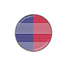 American Flag Patriot Red White Hat Clip Ball Marker