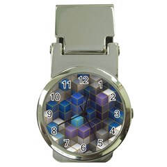 Cube Cubic Design 3d Shape Square Money Clip Watches by Celenk