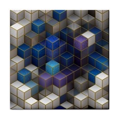 Cube Cubic Design 3d Shape Square Face Towel