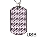 Halloween Lilac Paper Pattern Dog Tag USB Flash (Two Sides) Front