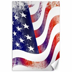 Usa Flag America American Canvas 12  X 18   by Celenk