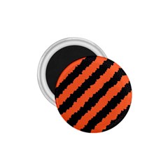 Black Orange Pattern 1.75  Magnets