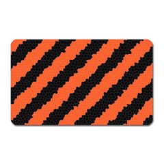 Black Orange Pattern Magnet (Rectangular)