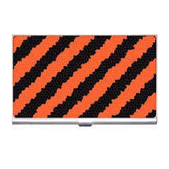 Black Orange Pattern Business Card Holders