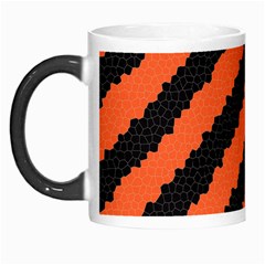 Black Orange Pattern Morph Mugs