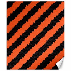 Black Orange Pattern Canvas 8  x 10 
