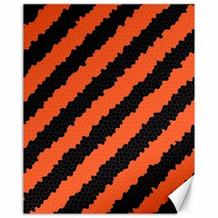 Black Orange Pattern Canvas 16  x 20  